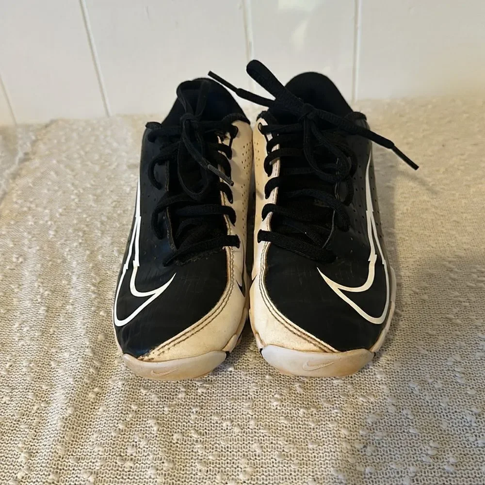 Nike Vapor Ultrafly 4 Keystone Black/White Baseball Cleats Shoes Sneakers 3 3Y